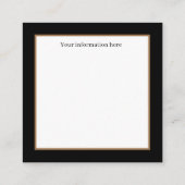 アートデコールの古風なビンテージのクリスマス·レディーズ スクエア名刺 (裏面)