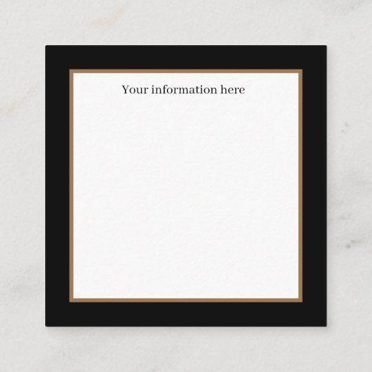 アートデコールの古風なビンテージのクリスマス·レディーズ スクエア名刺 (裏面)