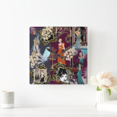 アートデコールファッションシーンを表示 スクエア壁時計 (ホーム)