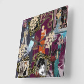 アートデコールファッションシーンを表示 スクエア壁時計 (傾斜)