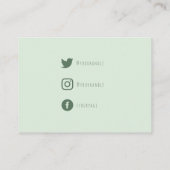 アートデコールフローラソーシャルメディアの名刺 名刺 (裏面)