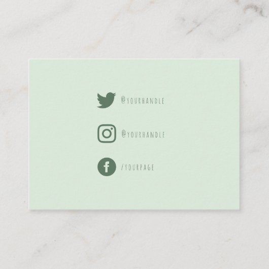 アートデコールフローラソーシャルメディアの名刺 名刺 (裏面)