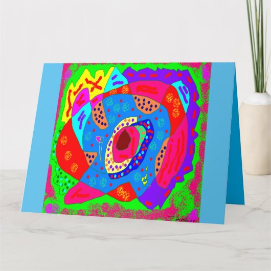 アートデコール誕生日デザイン混色 カード (正面)