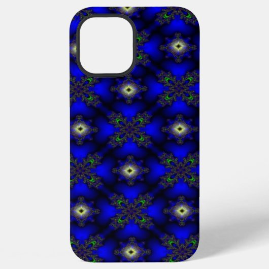 アートデコ抽象芸術花と星 iPhoneケース (裏面)