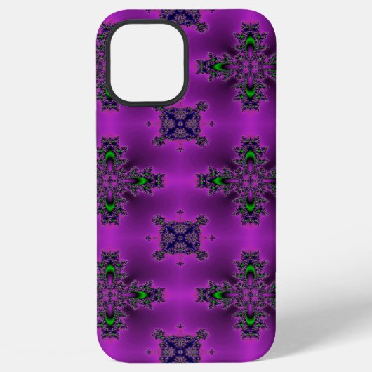 アートデコ抽象芸術花 iPhoneケース (裏面)