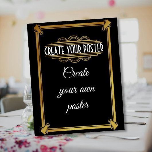 アートデコ歓迎ポスター独自のポスターを作成 ポスター