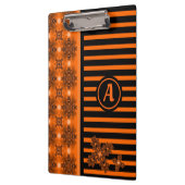 アートデコ花レトロスタイルとモノグラム クリップボード (左)