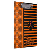 アートデコ花レトロスタイルとモノグラム クリップボード (右)