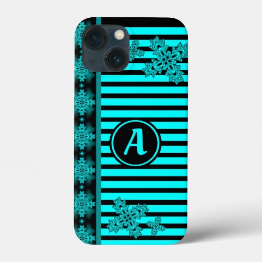 アートデコ花レトロスタイルとモノグラム Case-Mate iPhoneケース (裏面)