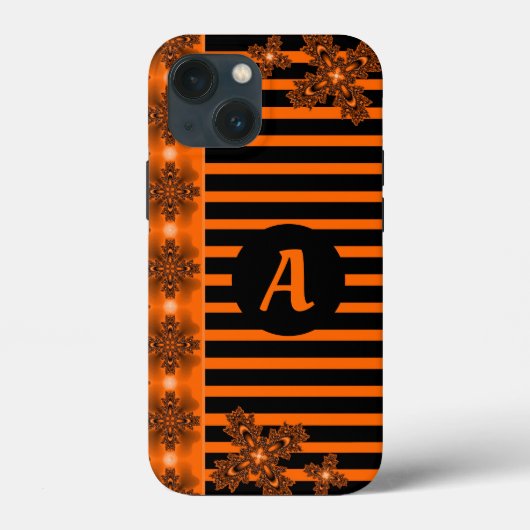 アートデコ花レトロスタイルとモノグラム Case-Mate iPhoneケース (裏面)