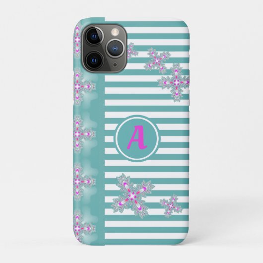 アートデコ花レトロスタイルとモノグラム Case-Mate iPhoneケース (裏)