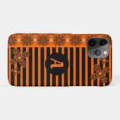 アートデコ花レトロスタイルとモノグラム Case-Mate iPhoneケース (裏面(横))