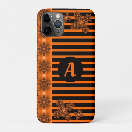 アートデコ花レトロスタイルとモノグラム Case-Mate iPhoneケース (裏)