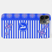 アートデコ花レトロスタイルとモノグラム Case-Mate iPhoneケース (裏面(横))