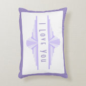 アートデコ薄紫&パープルアクセントクッション アクセントクッション (正面(垂直))