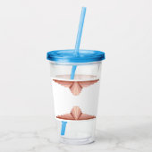 アートデコ要素、バラ金ゴールドパレット アクリルタンブラー (裏面)