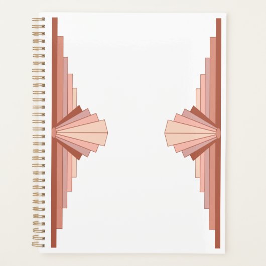 アートデコ要素、バラ金ゴールドパレット プランナー手帳 (正面)