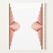 アートデコ要素、バラ金ゴールドパレット プランナー手帳 (裏面)