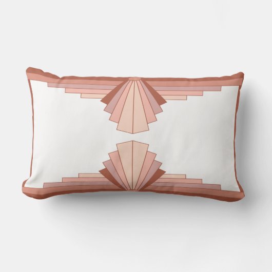 アートデコ要素、バラ金ゴールドパレット ランバークッション (正面)