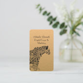 アートデコ金ゴールドとブラックジャガーの名刺 名刺 (スタンド正面)