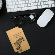 アートデコ金ゴールドとブラックジャガーの名刺