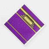 アートデコ金ゴールドと紫のモノグラ王室のム (コーナー)