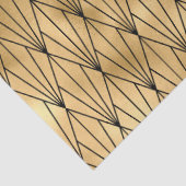 アートデコ金ゴールドブラックタイル模様 薄葉紙 (詳細)