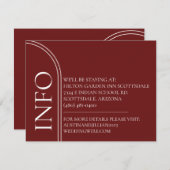 アートデコ風のアクセントがついた結婚式の招待状 招待状 (正面/裏面)