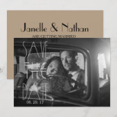 アートデコ風のギャツビー・セーブ・ザ・デート|5x7 招待チケット 招待状 (正面/裏面)