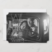 アートデコ風のグatsbyスタイルのSave the Dateカード | 5x7インチの招待チケット セーブザデート (正面)