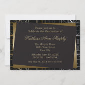 アートデコ風 ガッツィー 卒業パーティー 招待状 (裏面)