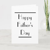 アートデコ風 父の日 ミニマル タイポグラフィー カード (正面)