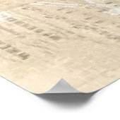 アートデコ鳥スクリプトseashellsギャツビー素晴らしガール ポスター (角)