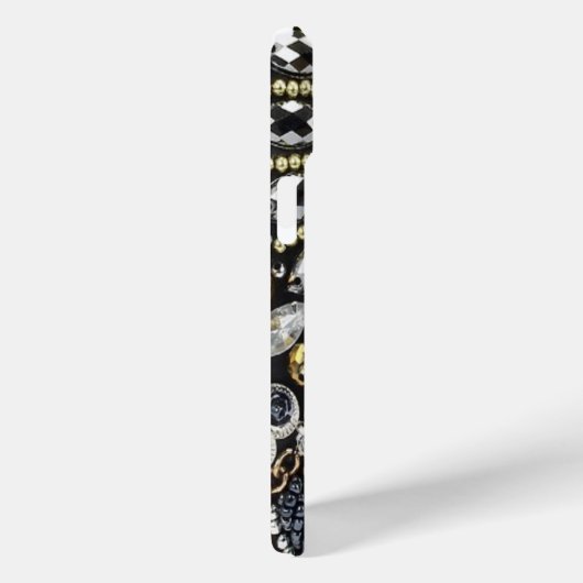 アートデコ黒と金ゴールドボヘミアン模様 Case-Mate iPhoneケース (裏面 / 右)