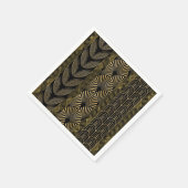 アートデコ黒と金ゴールド スタンダードカクテルナプキン (角)