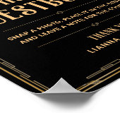 アートデコ20年代 ブラック ゴールド ウェディング フォト ゲストブック (角)