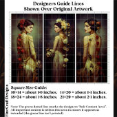 アートデコ3 優雅な女性パネル FA3L デコパージュ 薄葉紙