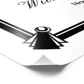 アートデコ、ようこそ私たちの披露宴結婚のサイン フォトプリント            (角)