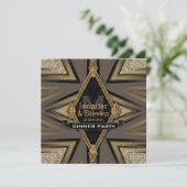 アートデコ アステカ 地球 ディナーパーティー 招待状 (スタンド正面)