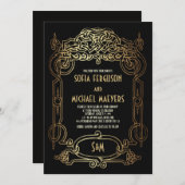 アートデコ ウェディング 招待状 (正面/裏面)