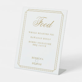 アートデコ エレガント シック ゴールド フード メニュー 台座サイン