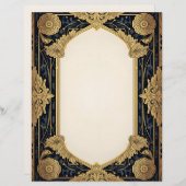 アートデコ オルネイト フローラル フレーム レターヘッド (正面/裏面)