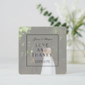 アートデコ | オーダーメイド フォト サンクスカード 招待状 (スタンド正面)