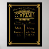 アートデコ カクテルバー看板 1920年代 ガツビーパーティー ポスター (正面)