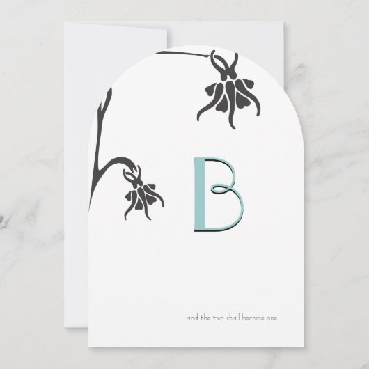 アートデコ キリスト教 ダイカット ウェディング 招待状 (裏面)