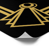 アートデコ・ギャツビースタイルのギフトとカードテーブル ウェディング ポスター (角)