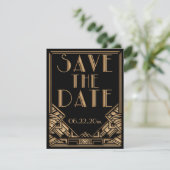 アートデコ・ギャツビースタイルの結婚式 Save the Date セーブザデート (スタンド正面)
