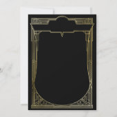 アートデコ・ギャツビー・ウェディング・アニバーサリー・インビテーション 招待状 (裏面)