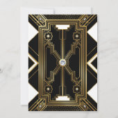 アートデコ ゴールドウェディングアニバーサリー 招待状 (裏面)