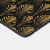 アートデコ ゴールドパターン - エレガントなヴィンテージ幾何学模様 デスクマット (コーナー)